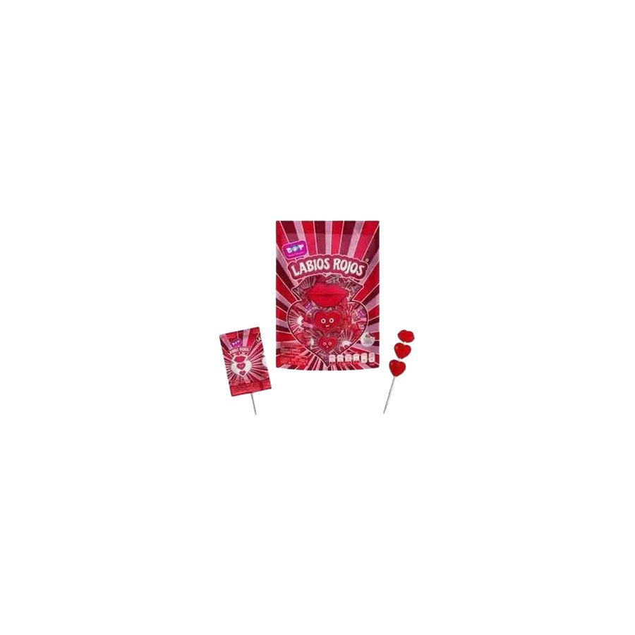 Display de chupetas labios rojos