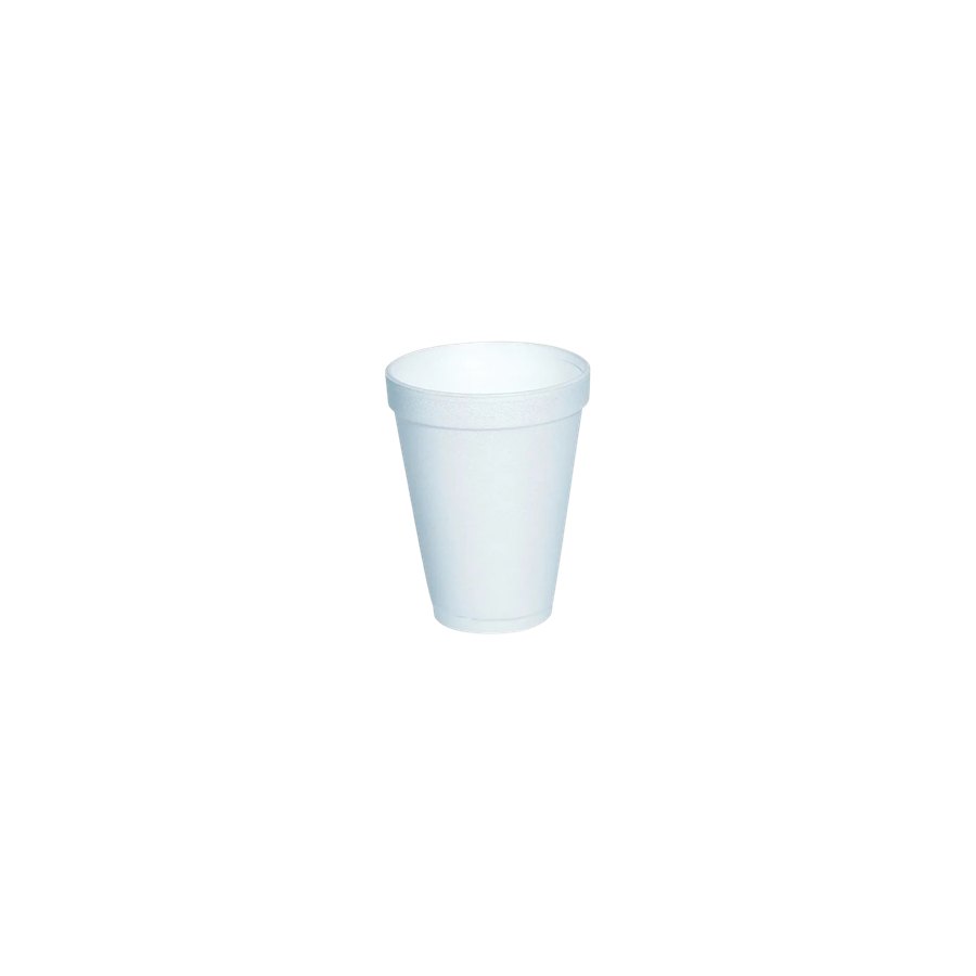 Vaso de icopor blanco para granizado