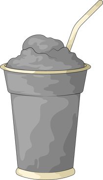 Vaso de granizado sabor Margarita Black