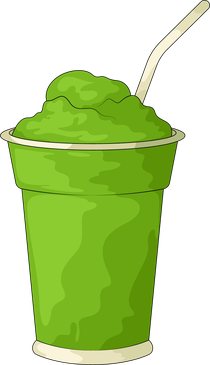 Vaso de granizado sabor Manzana Verde