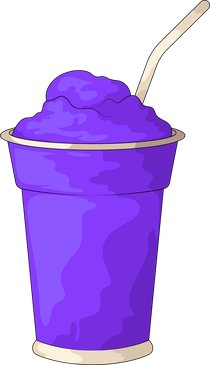 Vaso de granizado sabor Blueberry